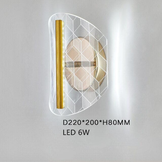 Applique murale LED Jilor Transparente et Dorée | Marco Lucetti C - Froide