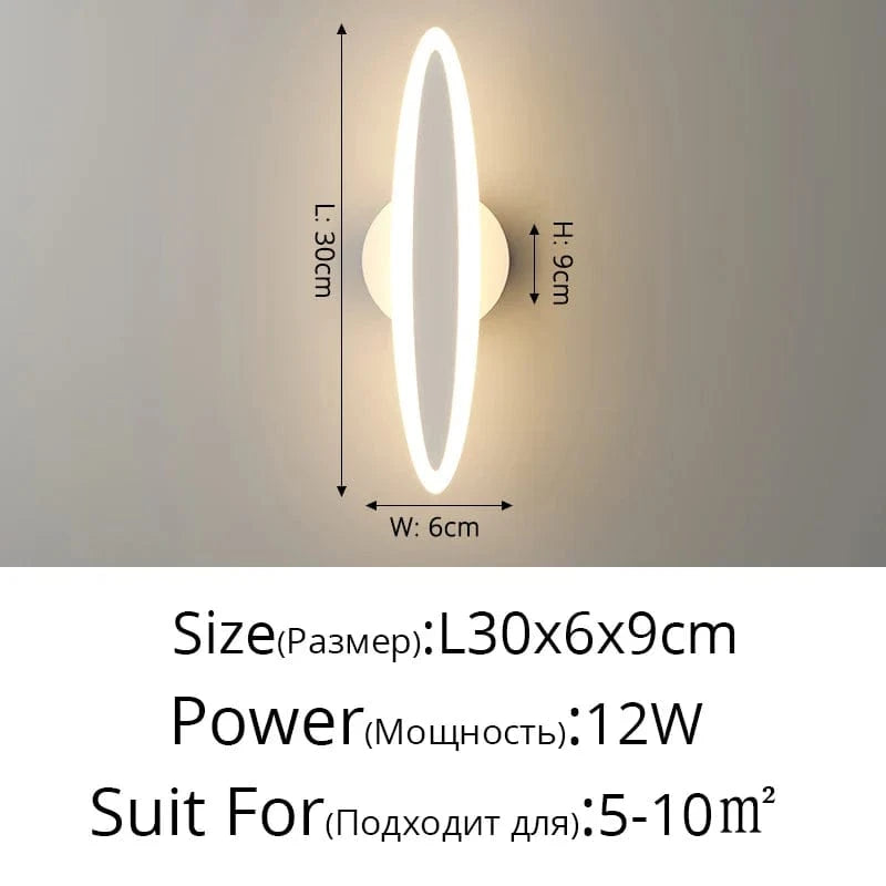 Applique murale LED Kaléido Loft | Marco Lucetti D Blanc L30x6cm 12W / Blanc naturel (3 500-5 500 K).