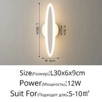 Applique murale LED Kaléido Loft | Marco Lucetti D Blanc L30x6cm 12W / Blanc naturel (3 500-5 500 K).