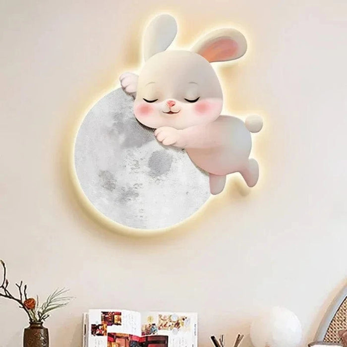 Applique murale LED Lapin Dessin Animé - Décoration Moderne | Marco Lucetti Lumière avec lampe A / 40X35CM