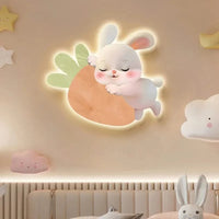 Applique murale LED Lapin Dessin Animé - Décoration Moderne | Marco Lucetti Lumière avec lampe B / 40X35CM