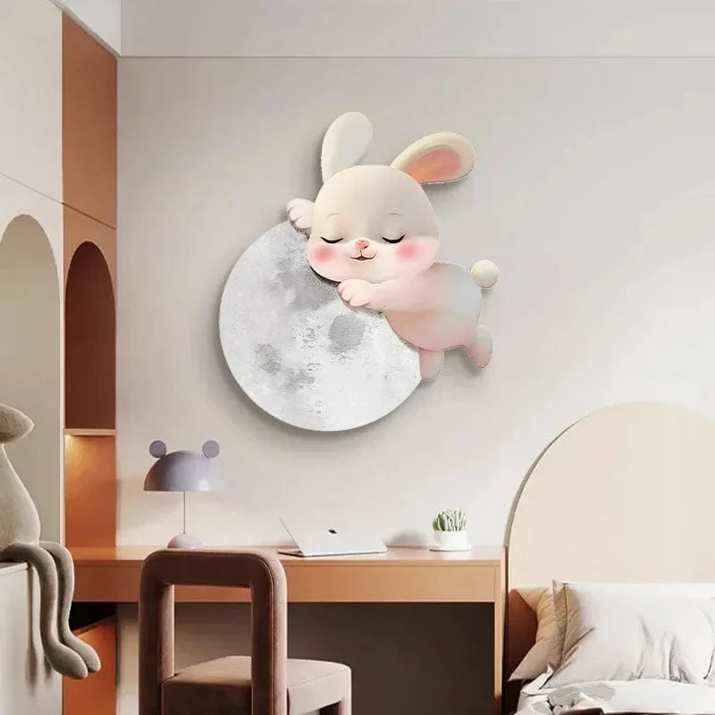 Applique murale LED Lapin Dessin Animé - Décoration Moderne | Marco Lucetti Pas de lumière A / 40X35CM