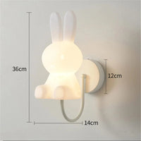 Applique murale LED Lapin : Idéale pour les chambres d'enfants | Marco Lucetti Lumière 3 couleurs