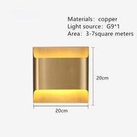 Applique Murale LED Lingot d'Or Xanat | Marco Lucetti 20 x 20 x 8.5 cm / Froide