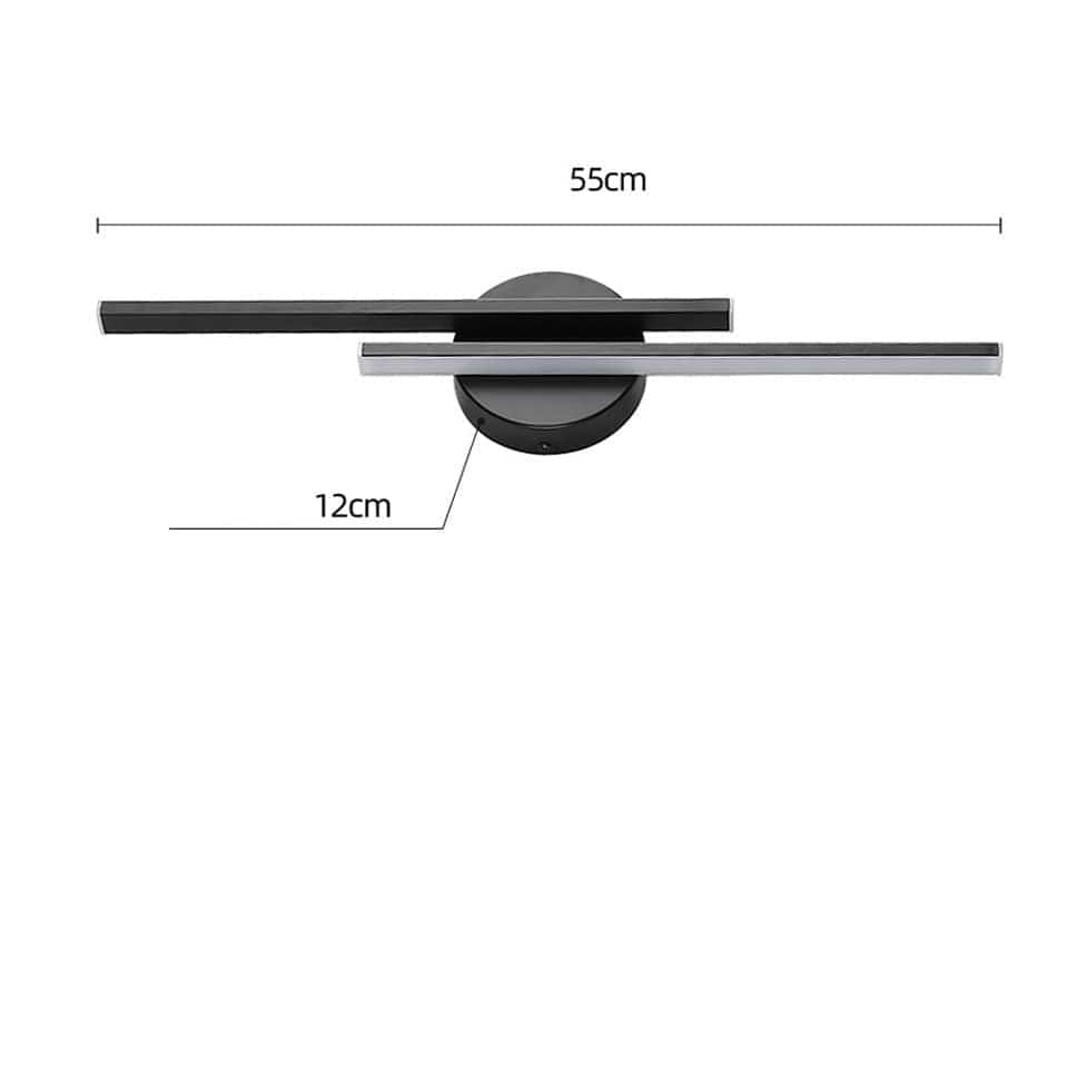 Applique murale LED Lio - Style contemporain à deux barres métalliques | Marco Lucetti