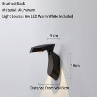 Applique murale LED Loft en métal géométrique | Marco Lucetti Noir brossé