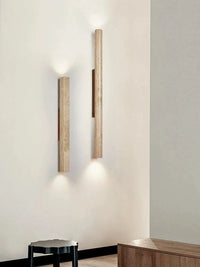 Applique murale LED longue en pierre naturelle | Marco Lucetti