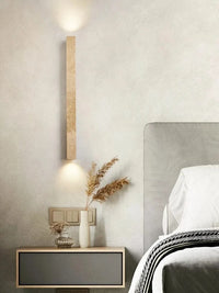 Applique murale LED longue en pierre naturelle | Marco Lucetti