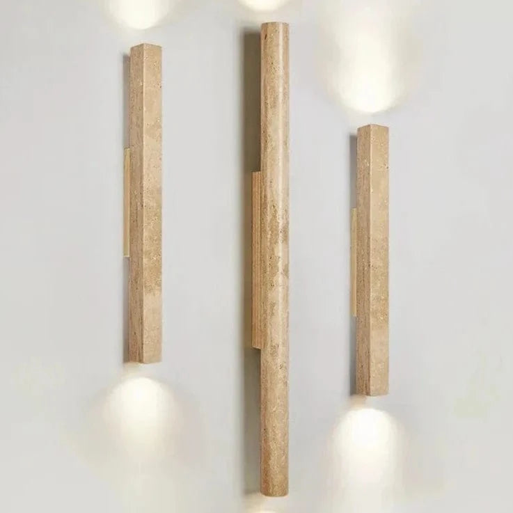 Applique murale LED longue en pierre naturelle | Marco Lucetti