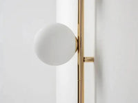 Applique murale LED longue en verre rond avec prise de câble | Marco Lucetti