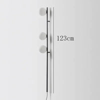 Applique murale LED longue en verre rond avec prise de câble | Marco Lucetti