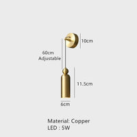 Applique murale LED longue et design | Marco Lucetti G-Or / Blanc chaud (2700-3500K)