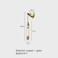 Applique murale LED Longue Moderne en Verre et Fer  | Marco Lucetti E-Or / Blanc chaud (2700-3500K)