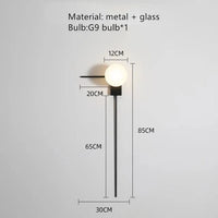 Applique murale LED Longue Moderne en Verre et Fer  | Marco Lucetti F-Grand / Blanc chaud (2700-3500K)