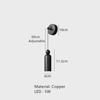 Applique murale LED Longue Moderne en Verre et Fer  | Marco Lucetti G-Noir / Blanc chaud (2700-3500K)