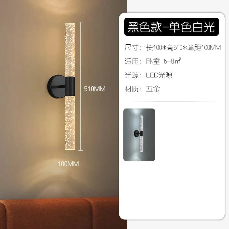 Applique Murale LED Lumière Cristal | Marco Lucetti Lumière blanche et noire