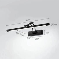 Applique murale LED "Lumière Miroitante" | Marco Lucetti C Noir 46CM / Blanc chaud (2700-3500K)