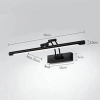 Applique murale LED "Lumière Miroitante" | Marco Lucetti C Noir 56CM / Blanc chaud (2700-3500K)