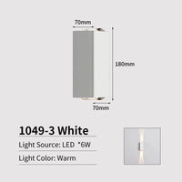 Applique murale LED : Lumières d'éclairage extérieur modernes pour maison et balcon | Marco Lucetti 3 poutres - Blanc