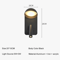 Applique Murale LED Luminaire Smart avec Interrupteur et Interface USB - Éclairage Artistique | Marco Lucetti