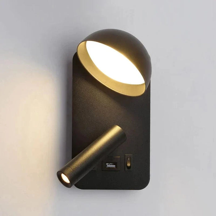 Applique Murale LED Luminaire Smart avec Interrupteur et Interface USB - Éclairage Artistique | Marco Lucetti