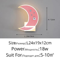 Applique murale LED Lune - Élégance moderne et minimaliste avec chargeur USB