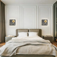 Applique murale LED Lune moderne en aluminium blanc et noir | Marco Lucetti