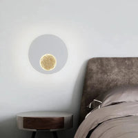 Applique murale LED Lune moderne en aluminium blanc et noir | Marco Lucetti