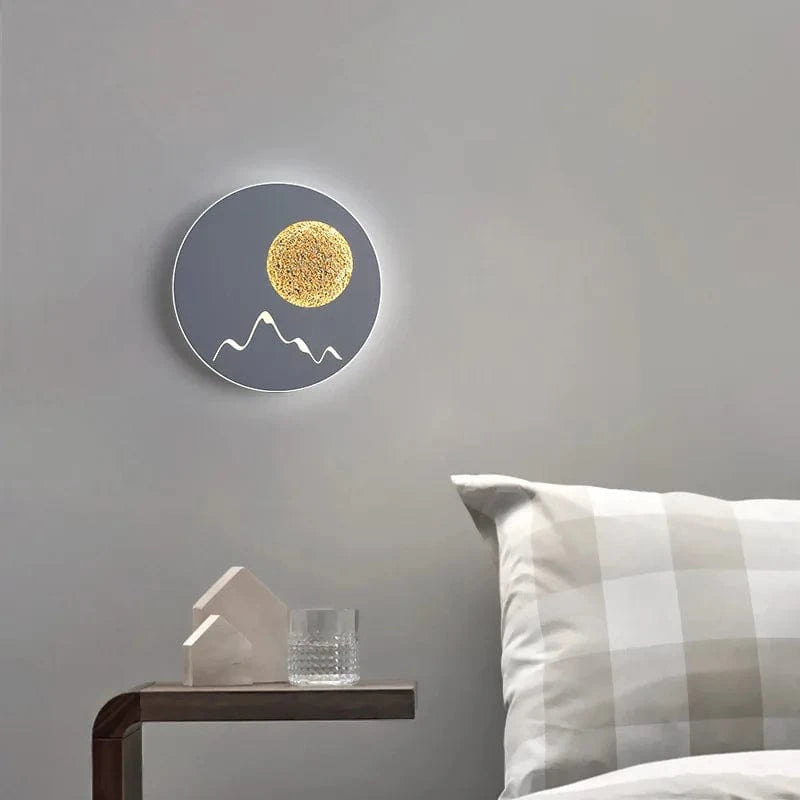 Applique murale LED Lune moderne en aluminium blanc et noir | Marco Lucetti