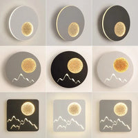 Applique murale LED Lune moderne en aluminium blanc et noir | Marco Lucetti