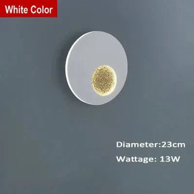 Applique murale LED Lune moderne en aluminium blanc et noir | Marco Lucetti A blanc / Lumière naturelle