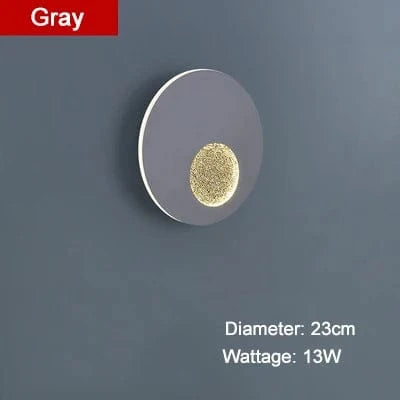 Applique murale LED Lune moderne en aluminium blanc et noir | Marco Lucetti A gris / Lumière naturelle