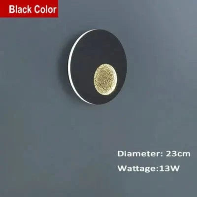 Applique murale LED Lune moderne en aluminium blanc et noir | Marco Lucetti A noir / Lumière naturelle