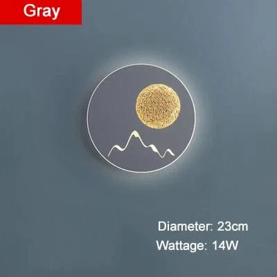 Applique murale LED Lune moderne en aluminium blanc et noir | Marco Lucetti B Rond Gris / Lumière naturelle