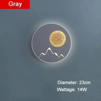 Applique murale LED Lune moderne en aluminium blanc et noir | Marco Lucetti B Rond Gris / Lumière naturelle