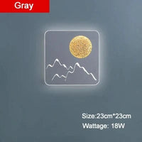 Applique murale LED Lune moderne en aluminium blanc et noir | Marco Lucetti C Carré Gris / Lumière naturelle