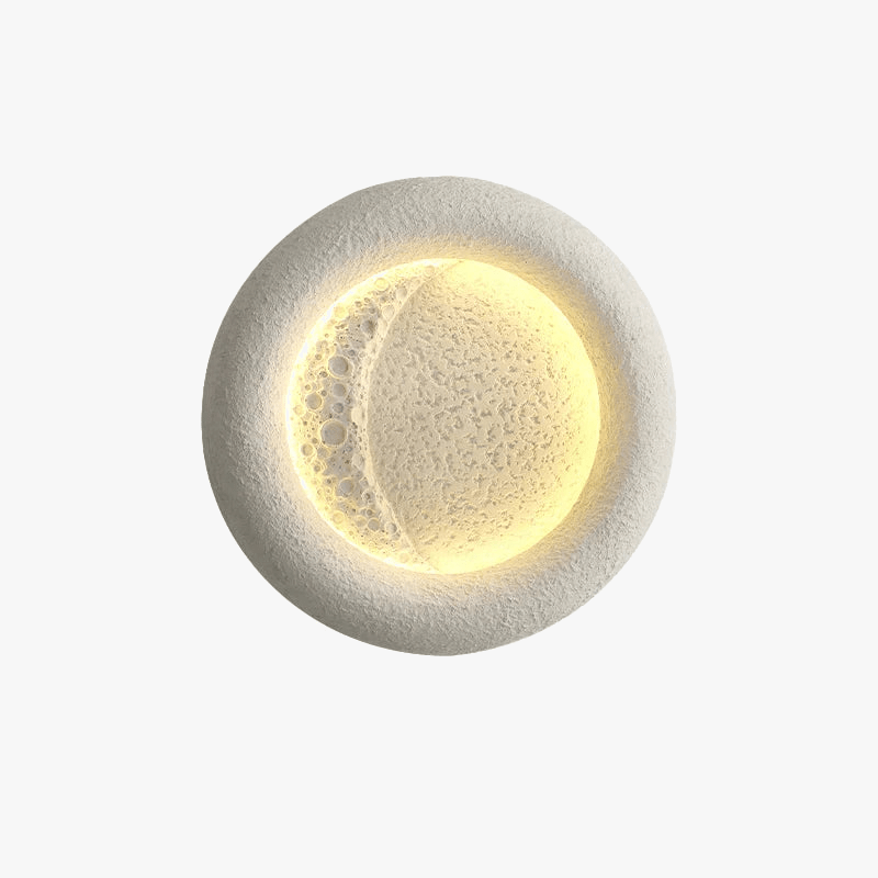 Applique murale LED Lune Ronde avec Intensités Variables - Art Déco en Résine | Marco Lucetti