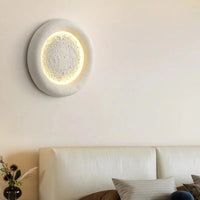 Applique murale LED Lune Ronde avec Intensités Variables - Art Déco en Résine | Marco Lucetti