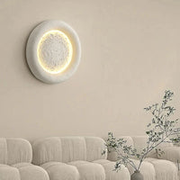 Applique murale LED Lune Ronde avec Intensités Variables - Art Déco en Résine | Marco Lucetti
