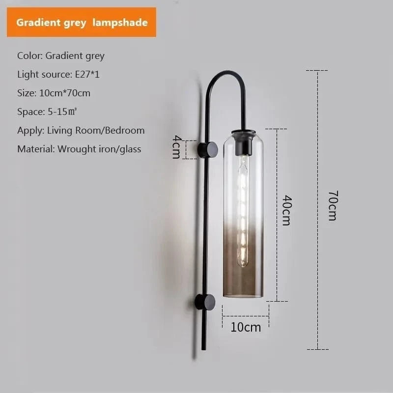 Applique Murale LED Luxe en Verre pour Chambre et Salon | Marco Lucetti B-Noir / Blanc chaud (2700-3500K) / 110V