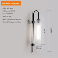 Applique Murale LED Luxe en Verre pour Chambre et Salon | Marco Lucetti Un noir / Blanc chaud (2700-3500K) / 110V