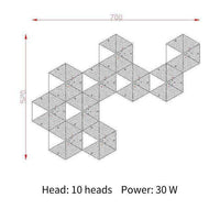Applique murale LED Luxe Géométrique Or | Marco Lucetti Noir / 10 lampes