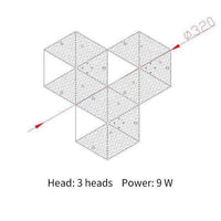 Applique murale LED Luxe Géométrique Or | Marco Lucetti Noir / 3 lampes