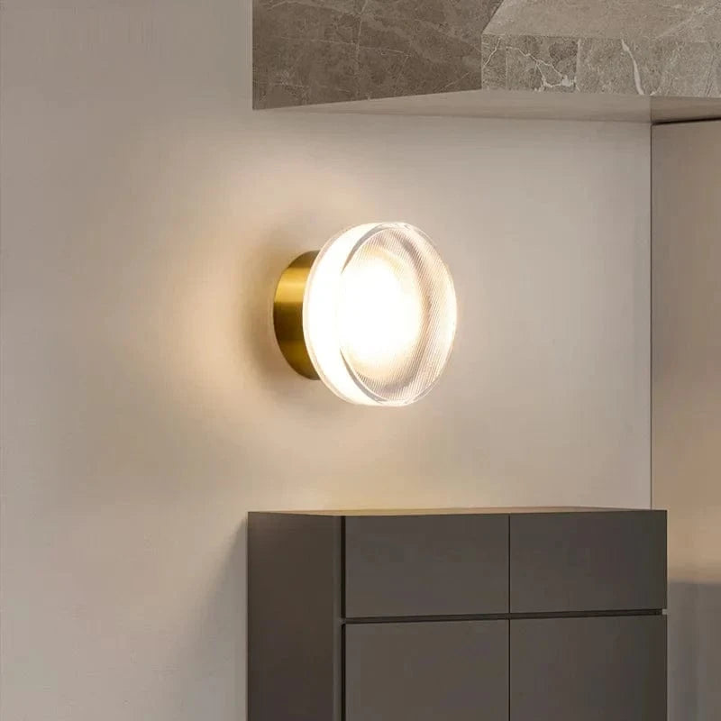 Applique Murale LED Luxe Moderne - Luminaire Décoratif Rond Doré | Marco Lucetti