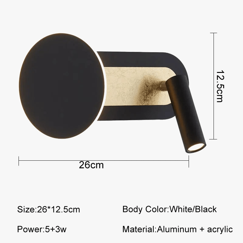 Applique murale LED « LuxeHotel » avec interrupteur modernisé. | Marco Lucetti