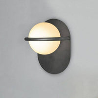 Applique murale LED Luxury, base arrondie en aluminium | Marco Lucetti Noir