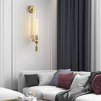 Applique murale LED Luxury Gold & Clear Cylinder | Marco Lucetti