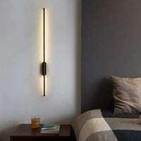 Applique murale LED "Luxury Gold Noir" | Marco Lucetti A noir / 100cm 20w / Blanc chaud3000-3500K