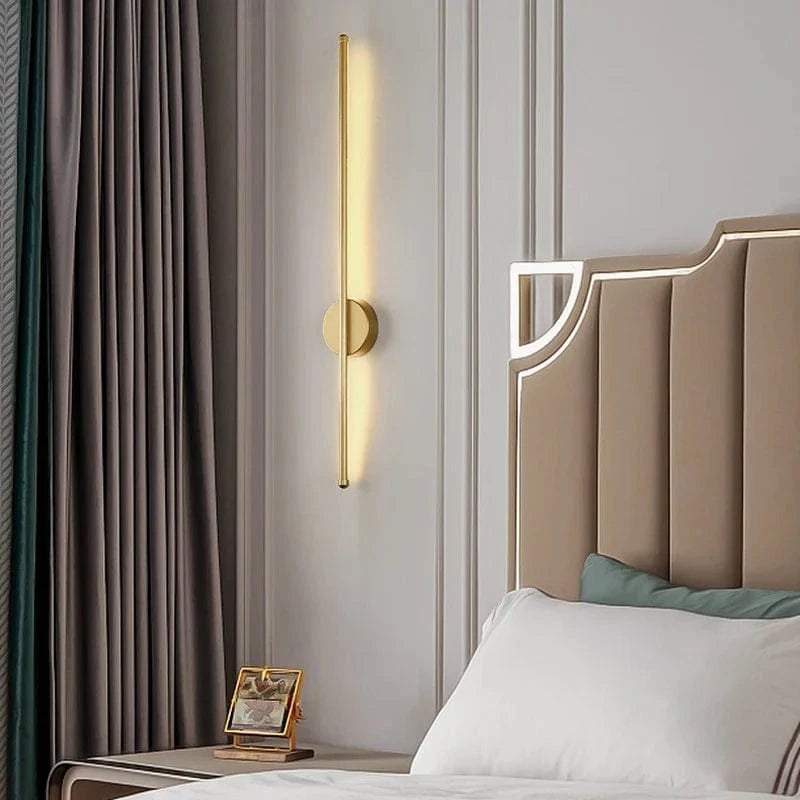 Applique murale LED "Luxury Gold Noir" | Marco Lucetti B Or / 100cm 20w / Blanc froid5500-6500K