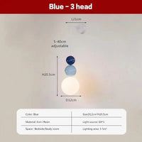 Applique murale LED Macaron en résine - Éclairage design et moderne | Marco Lucetti LWL154 Blue 3H / Cool white